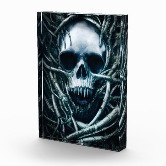 Gothic Skull Art: Creepy Death Metal Sigil Fotoblokken (Rechts)