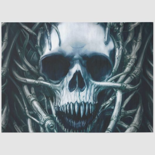 Gothic Skull Art: Creepy Death Metal Sigil Tissuepapier (Voorkant)