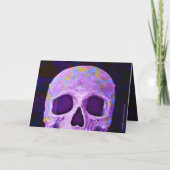 Gothic Skull Birthday Party Paars RIP naar zijn tw (Achterkant)