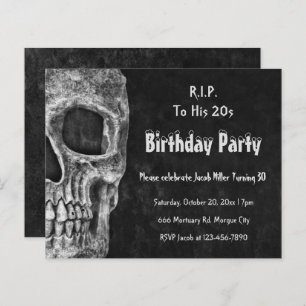 Gothic Skull Birthday Party RIP naar zijn begrotin