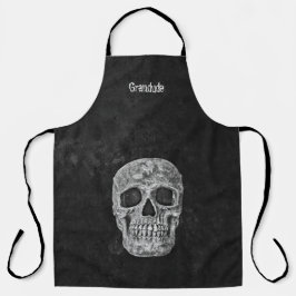 Gothic Skull Black en White Grandfather Grandude Schort