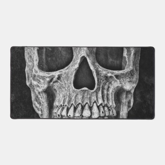 Gothic Skull Black en White Grunge Cool Bureaumat (Voorkant)
