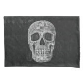 Gothic Skull Black en White Grunge Cool Kussensloop (Voorkant)