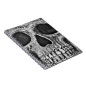Gothic Skull Black en White Grunge Cool Notitieboek (Rechterzijde)