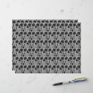 Gothic Skull Black en White Grunge Cool Pattern