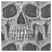 Gothic Skull Black en White Grunge Cool Pattern Stof (Close Up)