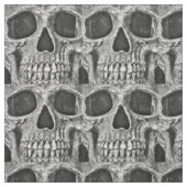 Gothic Skull Black en White Grunge Cool Pattern Stof (Swatch)