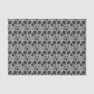Gothic Skull Black en White Grunge Cool Pattern Tissuepapier