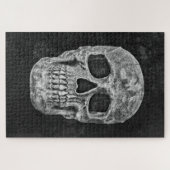 Gothic Skull Black en White Grunge Scary Legpuzzel (Horizontaal)