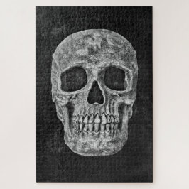 Gothic Skull Black en White Grunge Scary Legpuzzel