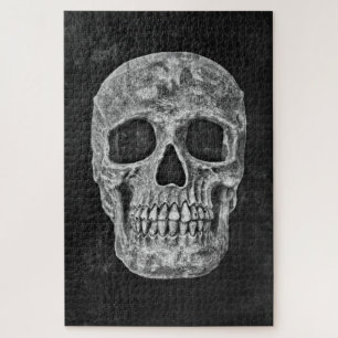 Gothic Skull Black en White Grunge Scary Legpuzzel