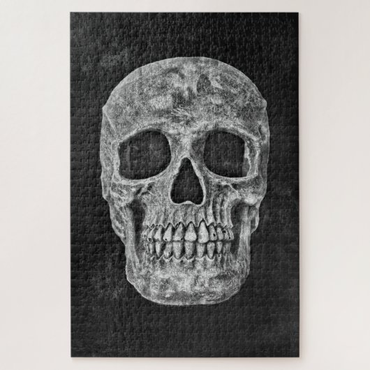 Gothic Skull Black en White Grunge Scary Legpuzzel (Verticaal)