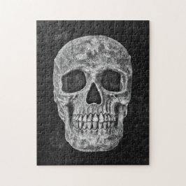 Gothic Skull Black en White Grunge Scary Legpuzzel