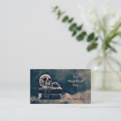 Gothic Skull Black Grey Old Magic Occult Visitekaartje (Staand voorkant)
