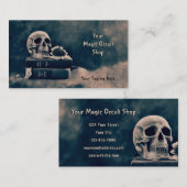 Gothic Skull Black Grey Old Magic Occult Visitekaartje (Voorkant / Achterkant)