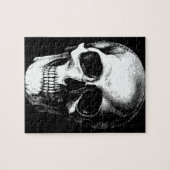 Gothic Skull Black Halloween Spooky Legpuzzel (Horizontaal)