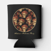 Gothic Skull Black Red Rose Crown Halloween Party Blikjeskoeler (Achterkant)