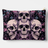 Gothic Skull & Bloom Accessory Pouch  Etui (Achterkant)