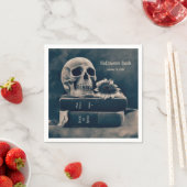 Gothic Skull Boeken Macabre Halloween Party Servet (Insitu)