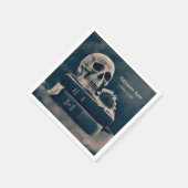 Gothic Skull Boeken Macabre Halloween Party Servet (Hoek)