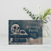 Gothic Skull  Boeken Macabre RIP Naar Haar 20s Kaart (Staand voorkant)