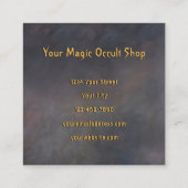 Gothic Skull Books Yellow Sunflower Magic Vierkante Visitekaartje (Achterkant)