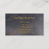 Gothic Skull  Books Yellow Sunflower Magic Visitekaartje (Achterkant)