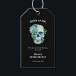 Gothic Skull Bride or Die Halloween Vrijgezellenfe Cadeaulabel<br><div class="desc">Gothic Skull Bride or Die Halloween Vrijgezellenfeest Gift Labels.</div>
