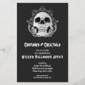 Gothic Skull Budget Halloween Uitnodigingen (Voorkant)
