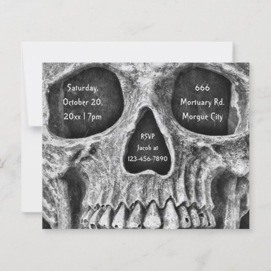 Gothic Skull Budget Verjaardagsfeest RIP naar zijn (Achterkant)