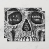 Gothic Skull Budget Verjaardagsfeest RIP naar zijn (Voorkant / Achterkant)