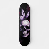 Gothic Skull Butterfly Skateboard Design (Voorkant)