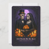 Gothic Skull Candy Couple Wedding Save the Date (Achterkant)