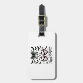 Gothic Skull Cherry Halloween Bagagelabel (Voorkant verticaal)