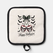 Gothic Skull Cherry Halloween Pannenlap (Voorkant)