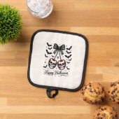 Gothic Skull Cherry Halloween Pannenlap (Top down)