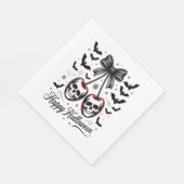 Gothic Skull Cherry Halloween Servet (Hoek)