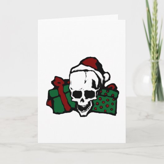 Gothic Skull Christmas Kaarten (Voorkant)
