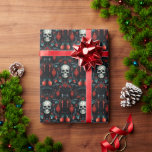 Gothic Skull Christmas Ornament Cadeaupapier<br><div class="desc">Voeg een vleugje griezelige elegantie toe aan uw cadeaubon met deze kerst met ons Gothic Skull Christmas Ornament Wrapping Paper. Perfect voor Kerstmis of elke gelegenheid die vraagt om een hint van het macabere, dit ontwerp brengt donkere, griezelige vibes samen met een gevoel van plezier. Of je nu spookachtige geschenken...</div>