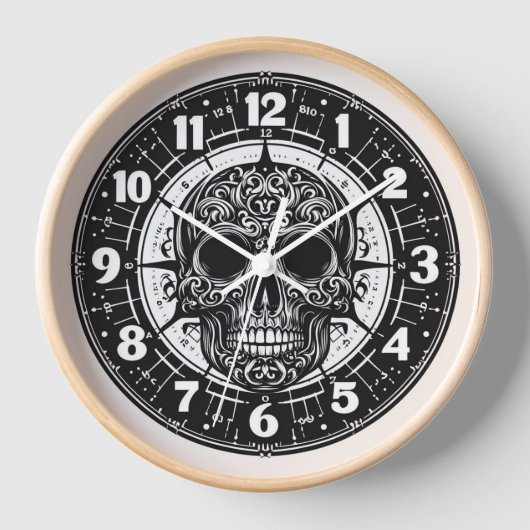 Gothic Skull Clock (Voorkant)