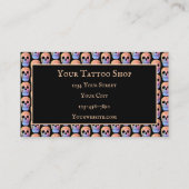 Gothic Skull Colorful Blue Oranje Black Cool Visitekaartje (Achterkant)