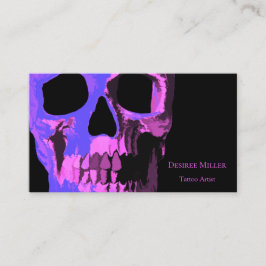 Gothic Skull Cool Pink Paars Black Macabre Visitekaartje