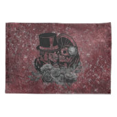 Gothic Skull Couple And Black Roses Eternal Love  Kussensloop (Achterkant)