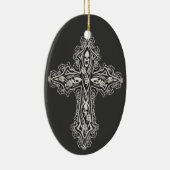 Gothic Skull Cross Keramisch Ornament (Rechts)
