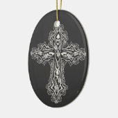 Gothic Skull Cross Keramisch Ornament (Links)