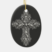 Gothic Skull Cross Keramisch Ornament (Achterkant)