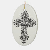 Gothic Skull Cross Keramisch Ornament (Links)