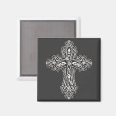 Gothic Skull Cross Magneet (Voorkant / Achterkant)