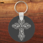 Gothic Skull Cross Sleutelhanger (Voorkant)