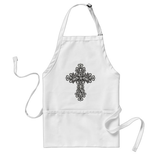 Gothic Skull Cross Standaard Schort (Voorkant)